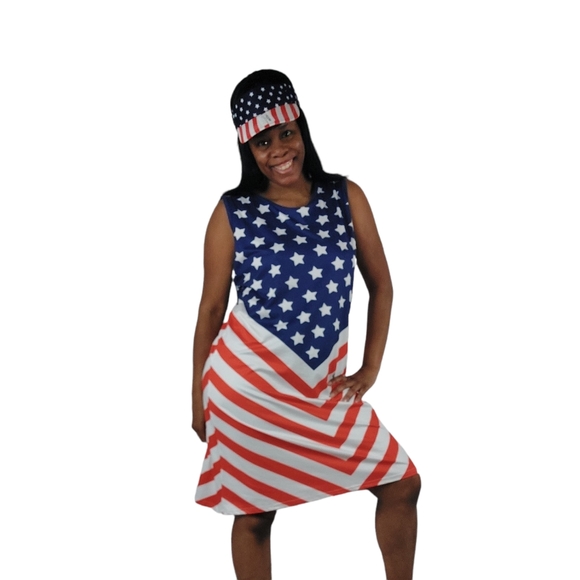 For G and PL American Flag Dress - Picture 1 of 14